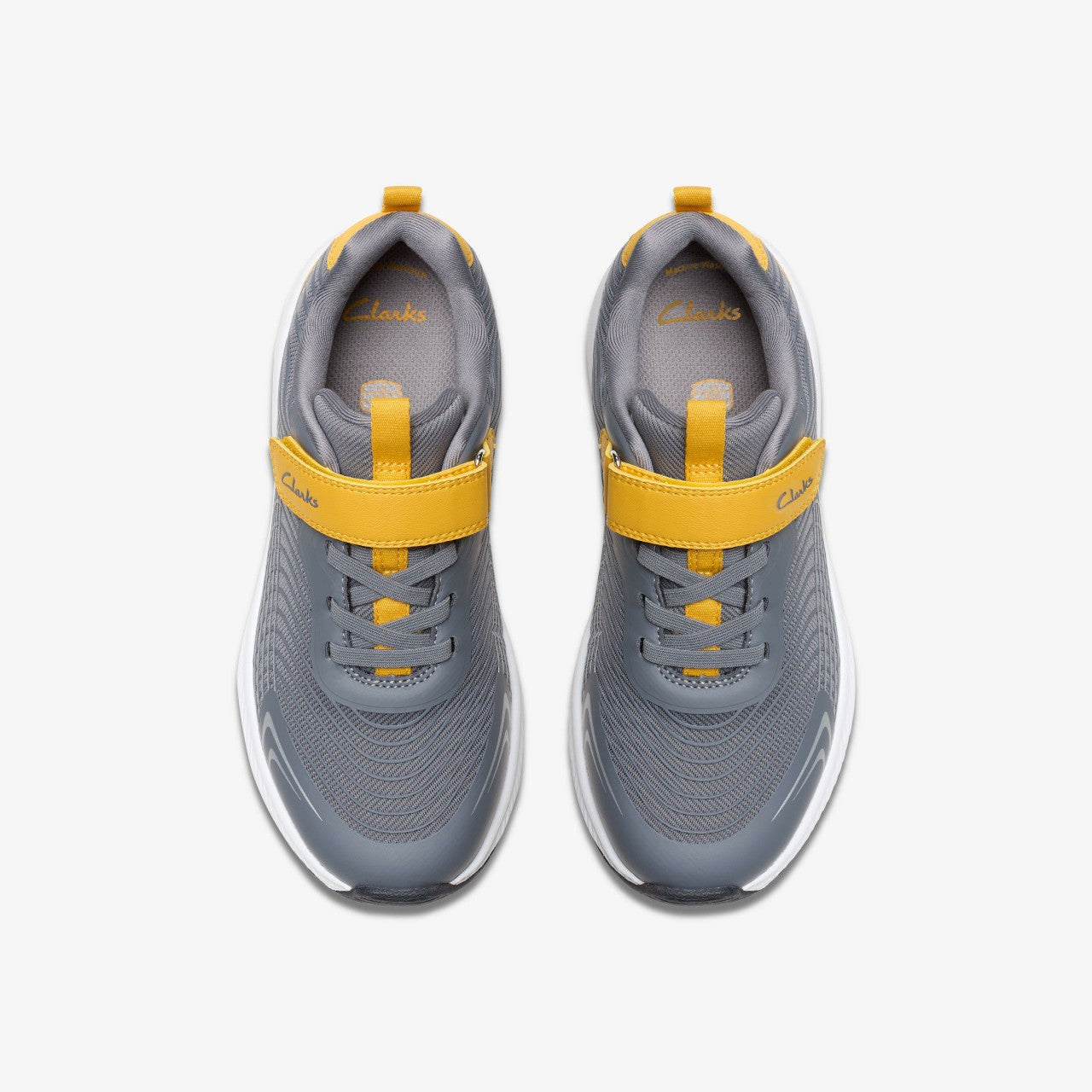 Deyes Dash Kid Grey Synthetic Clarks Kids