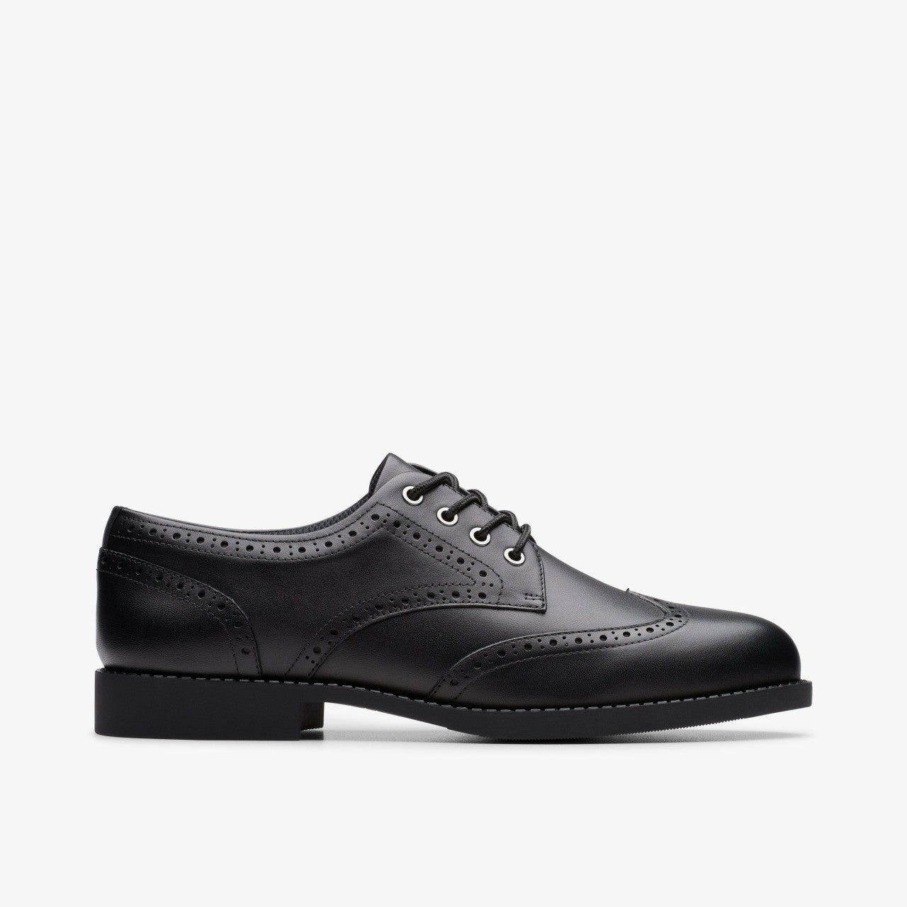 Tapa Pure Youth Black Leather Clarks Kids