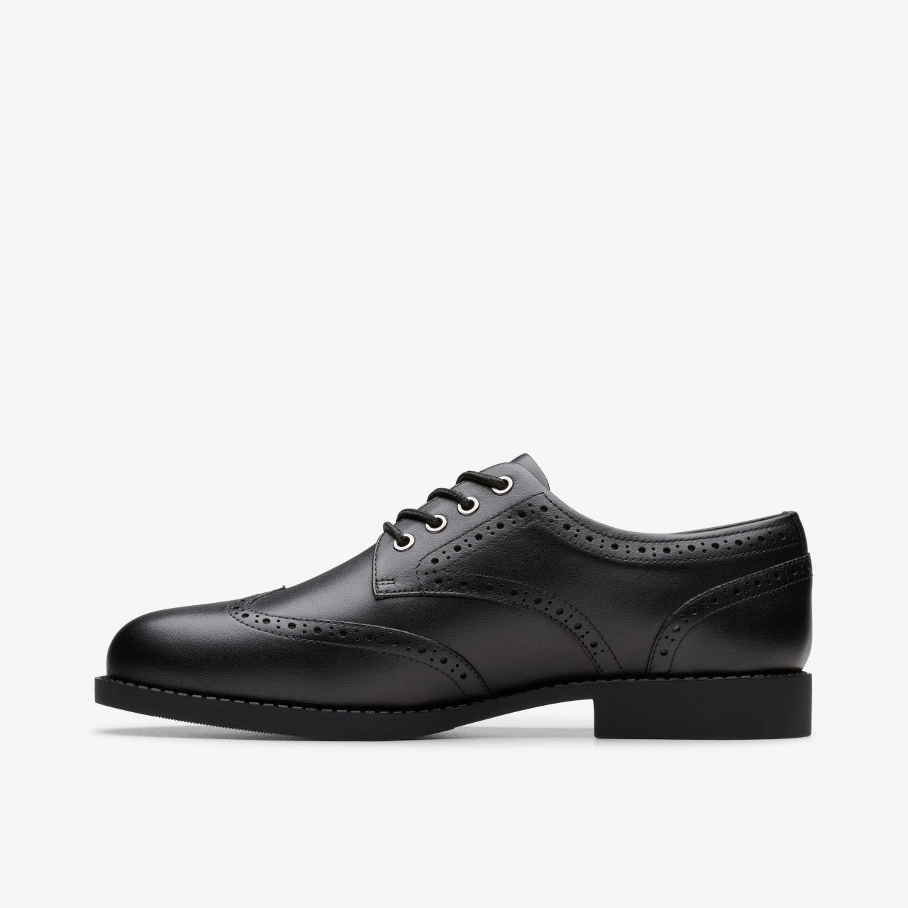 Tapa Pure Youth Black Leather Clarks Kids
