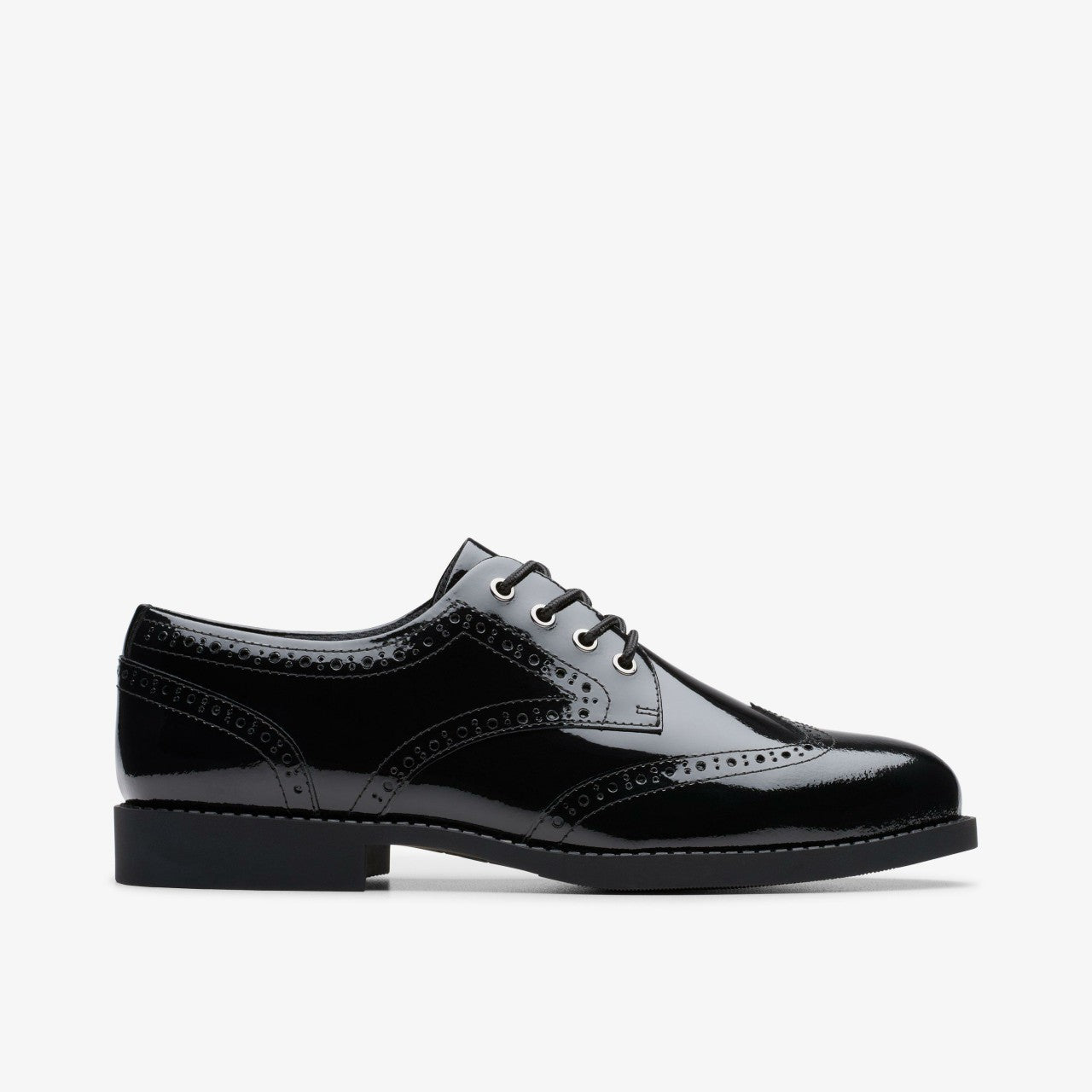 Tapa Pure Youth Black Patent Clarks Kids