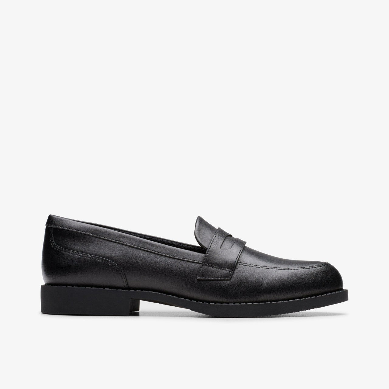 Tapa Edge Youth Black Leather Clarks Kids