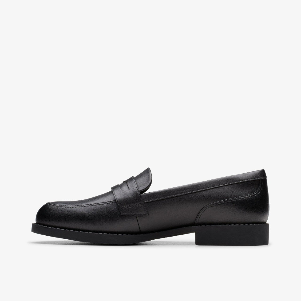 Tapa Edge Youth Black Leather Clarks Kids