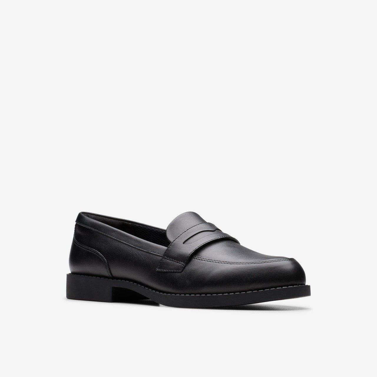 Tapa Edge Youth Black Leather Clarks Kids