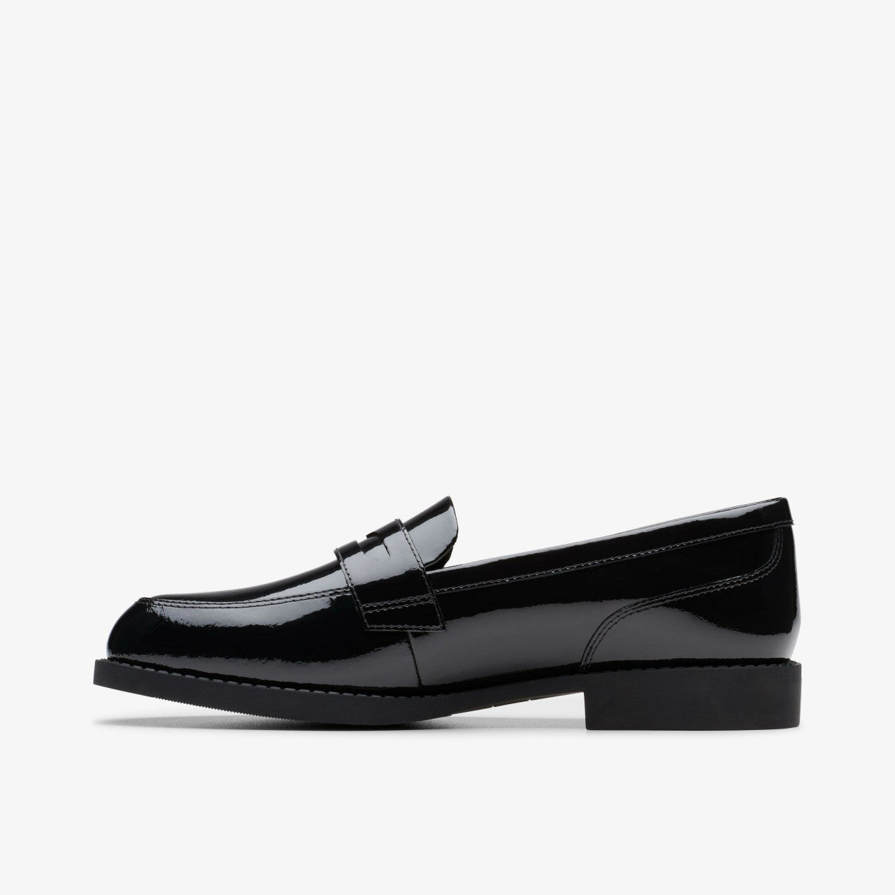 Tapa Edge Youth Black Patent Clarks Kids