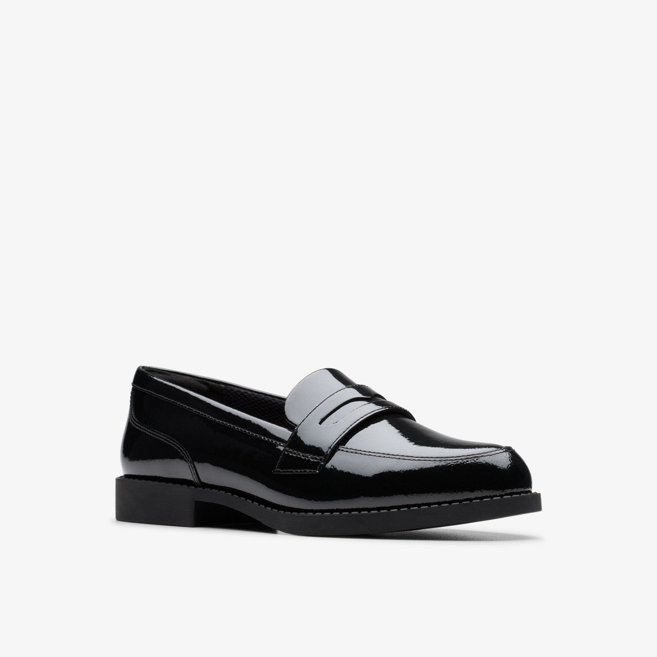 Tapa Edge Youth Black Patent Clarks Kids