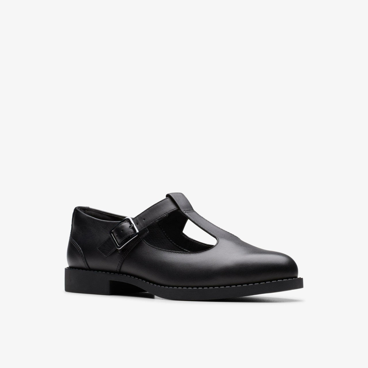Tapa Hope Youth Black Leather Clarks Kids