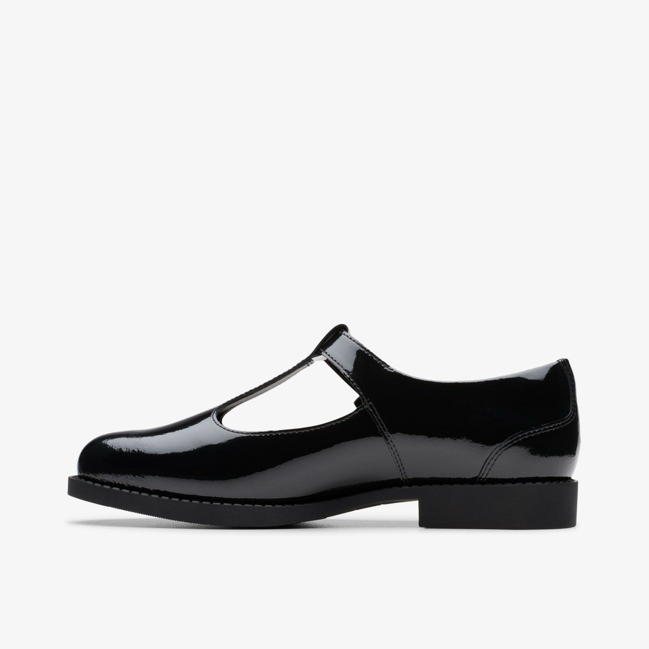 Tapa Hope Youth Black Patent Clarks Kids