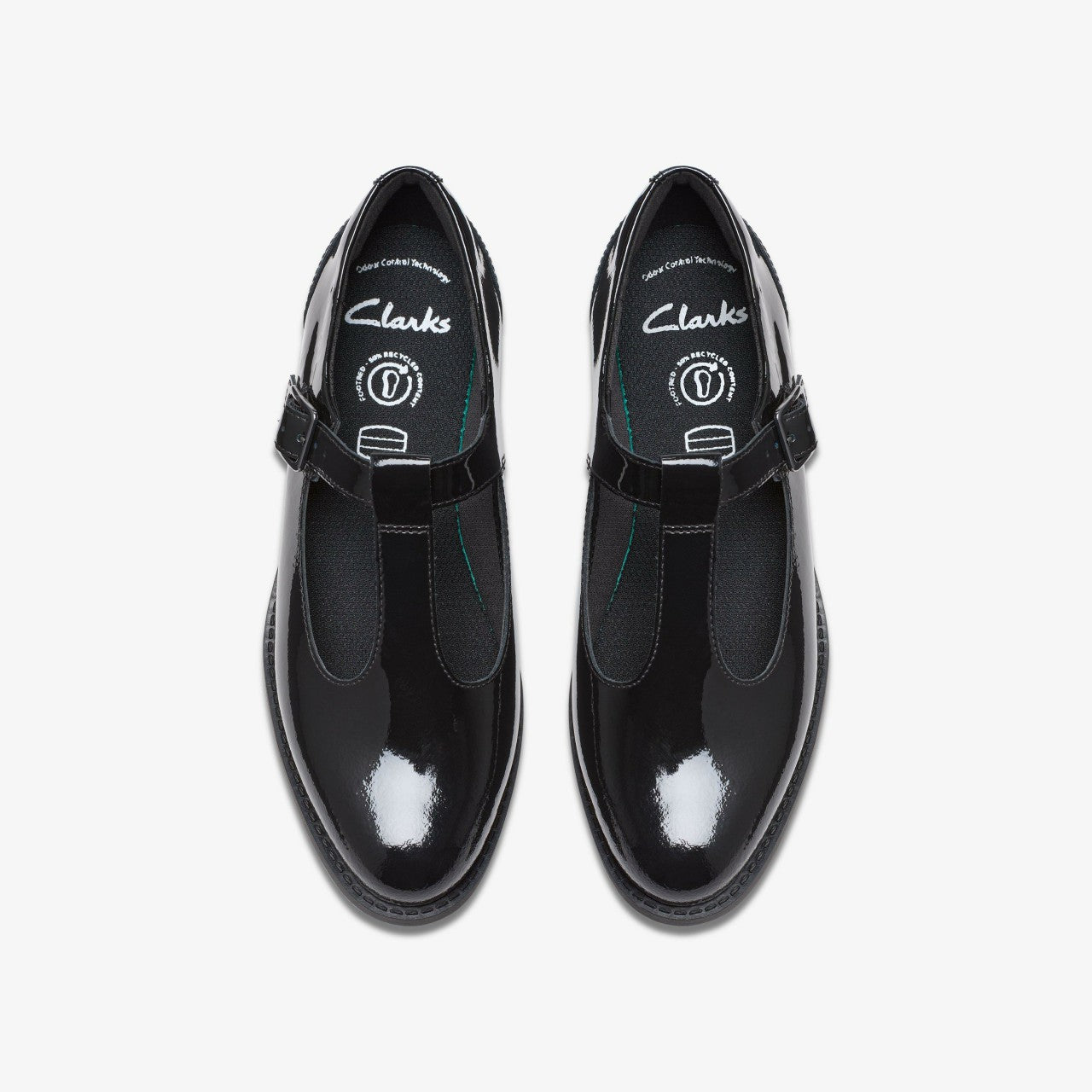 Tapa Hope Youth Black Patent Clarks Kids