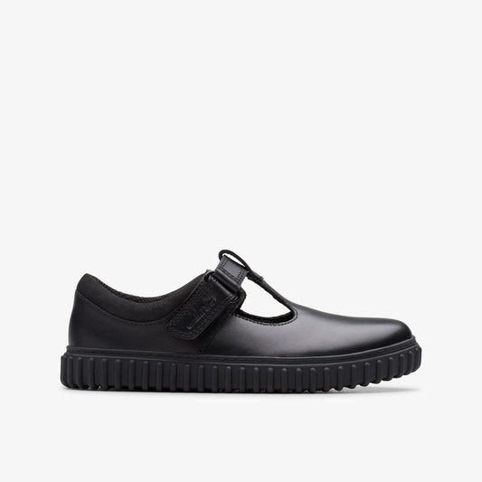 Cove Hope Kid Black Leather Clarks Kids