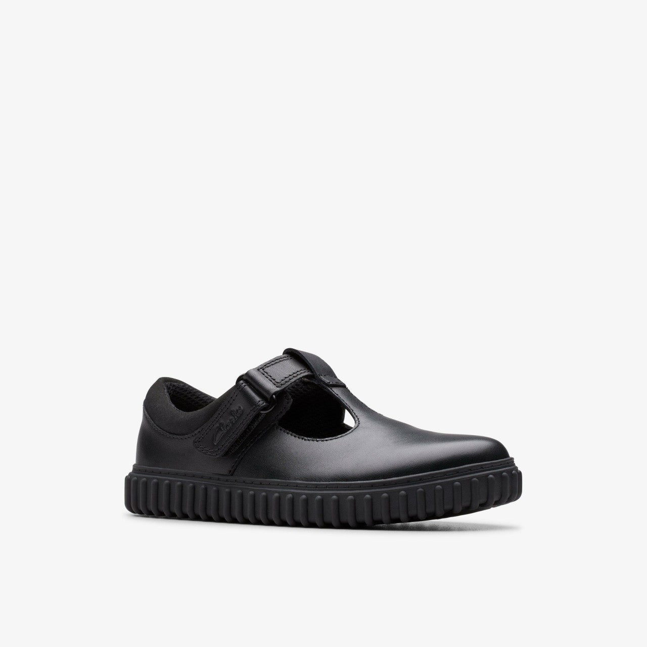 Cove Hope Kid Black Leather Clarks Kids
