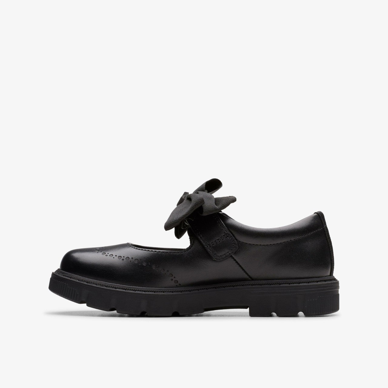 Lorcam Jane Kid Black Leather Clarks Kids