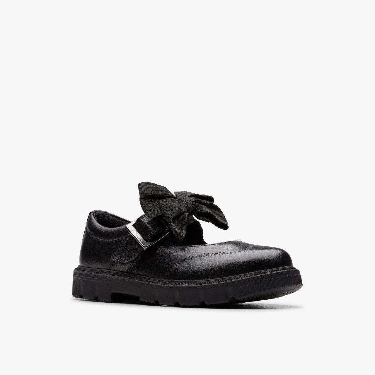 Lorcam Jane Kid Black Leather Clarks Kids