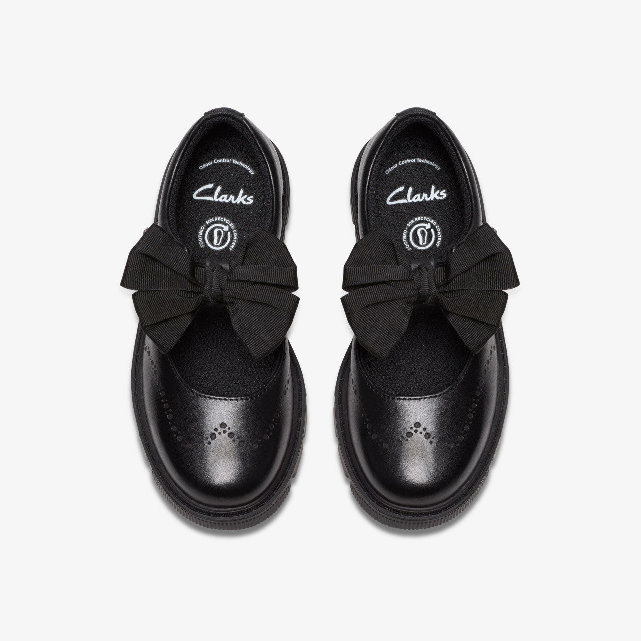Lorcam Jane Kid Black Leather Clarks Kids