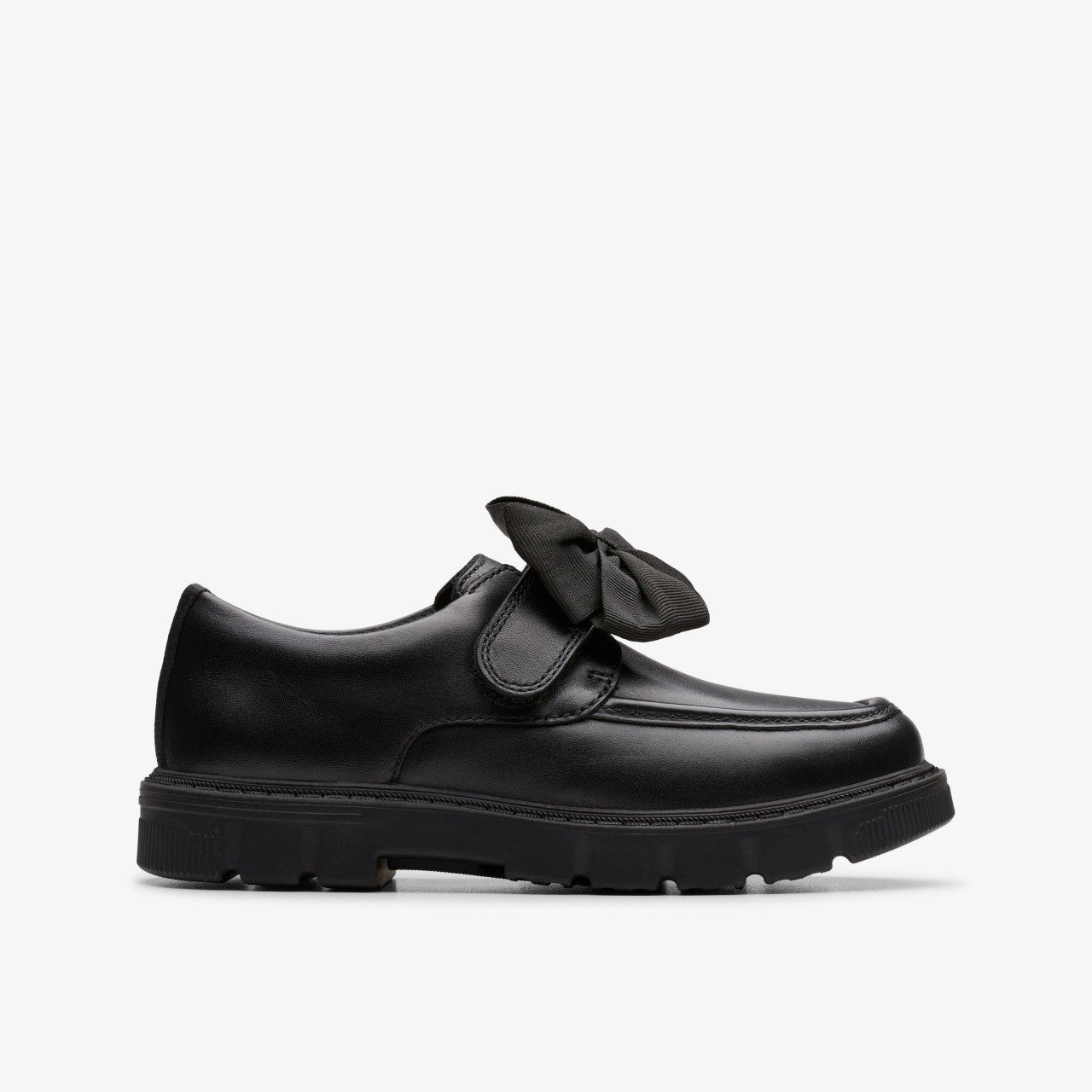Lorcam Bow Kid Black Leather Clarks Kids