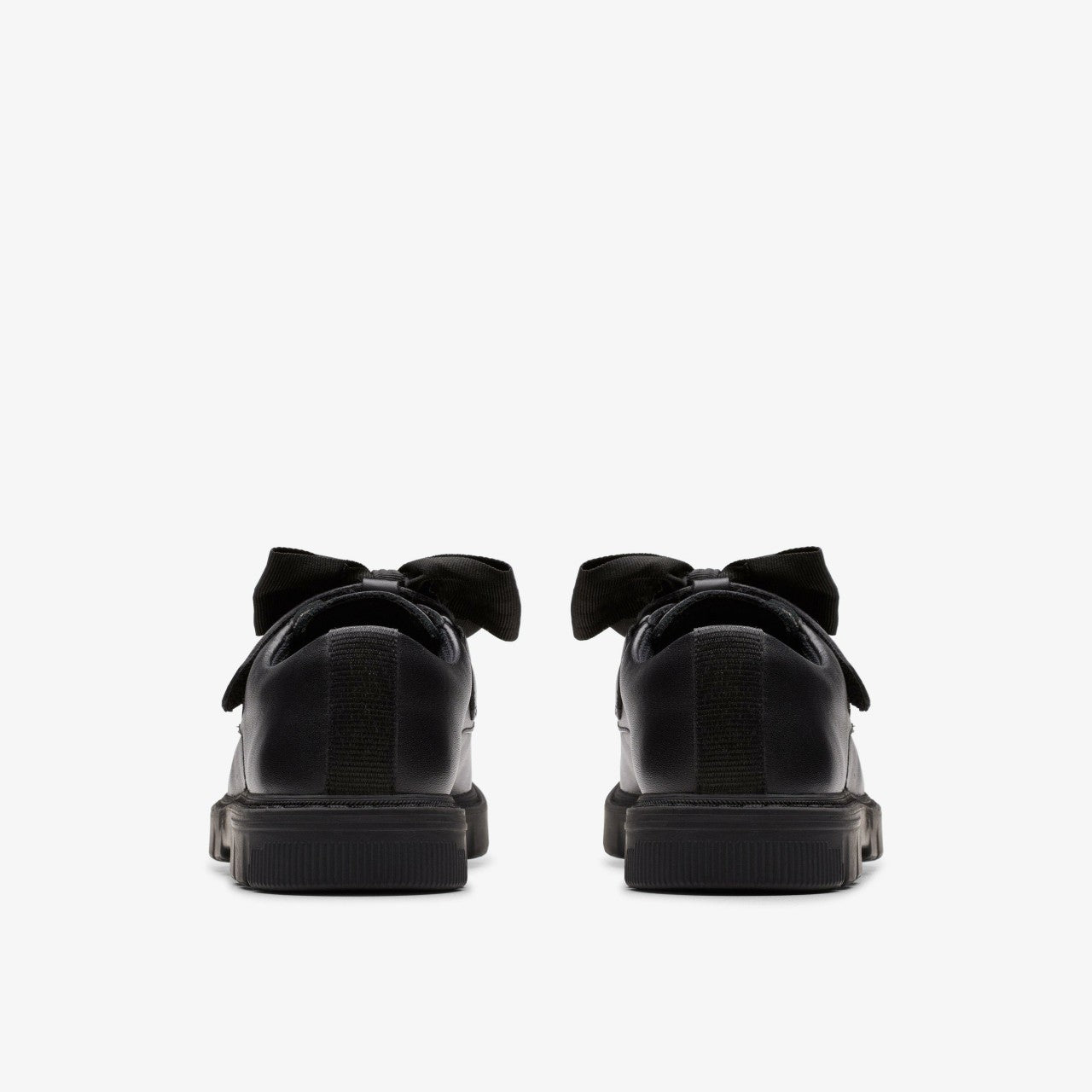 Lorcam Bow Kid Black Leather Clarks Kids