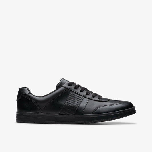 Disco Pace Youth Black Leather Clarks Kids