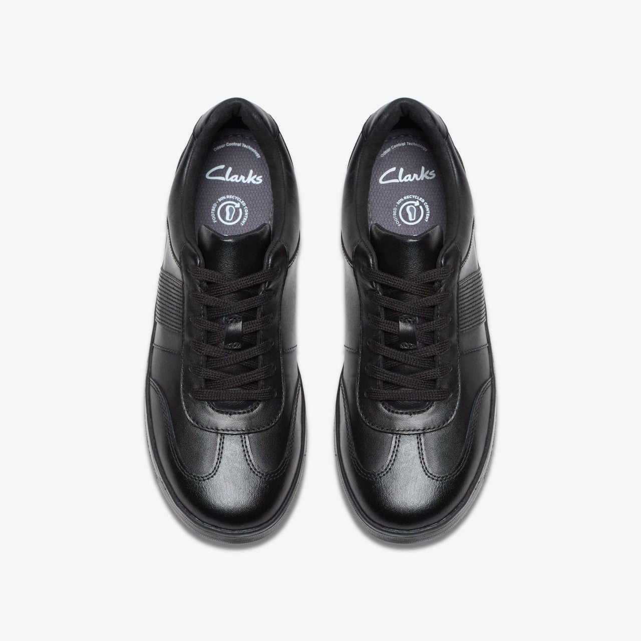 Disco Pace Youth Black Leather Clarks Kids