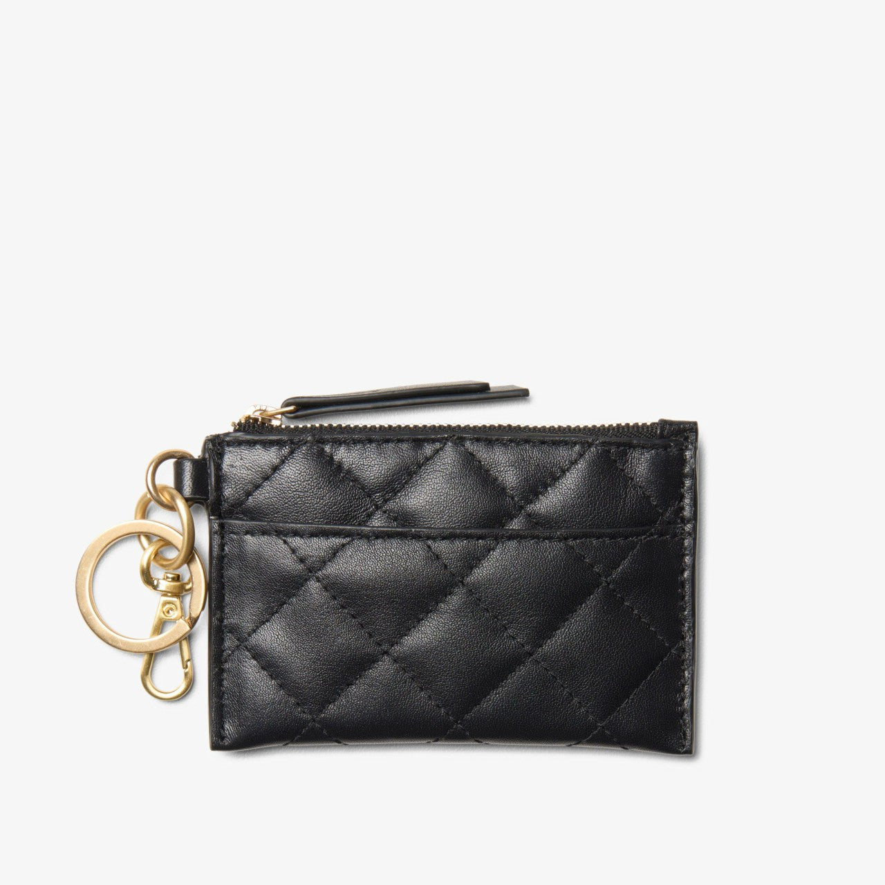 Quilted Card Black Leather Clarks Women