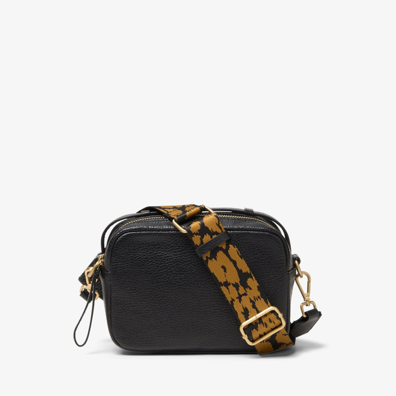 Camera Cross Black Leather Clarks Women