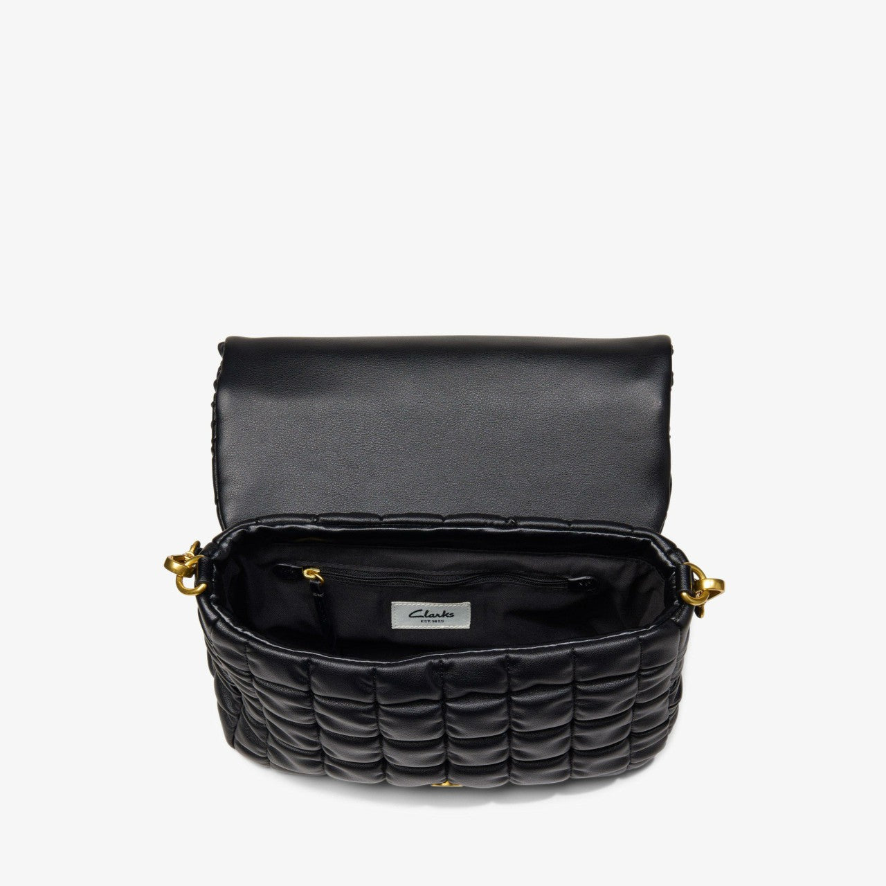 Quilted Cross Black Clarks Women
