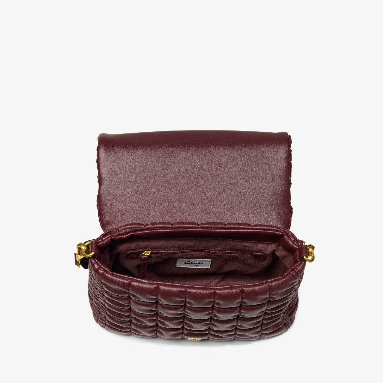 Quilted Cross Burgundy Clarks Women