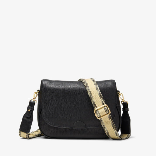 Utility Saddle Black Leather Clarks Women