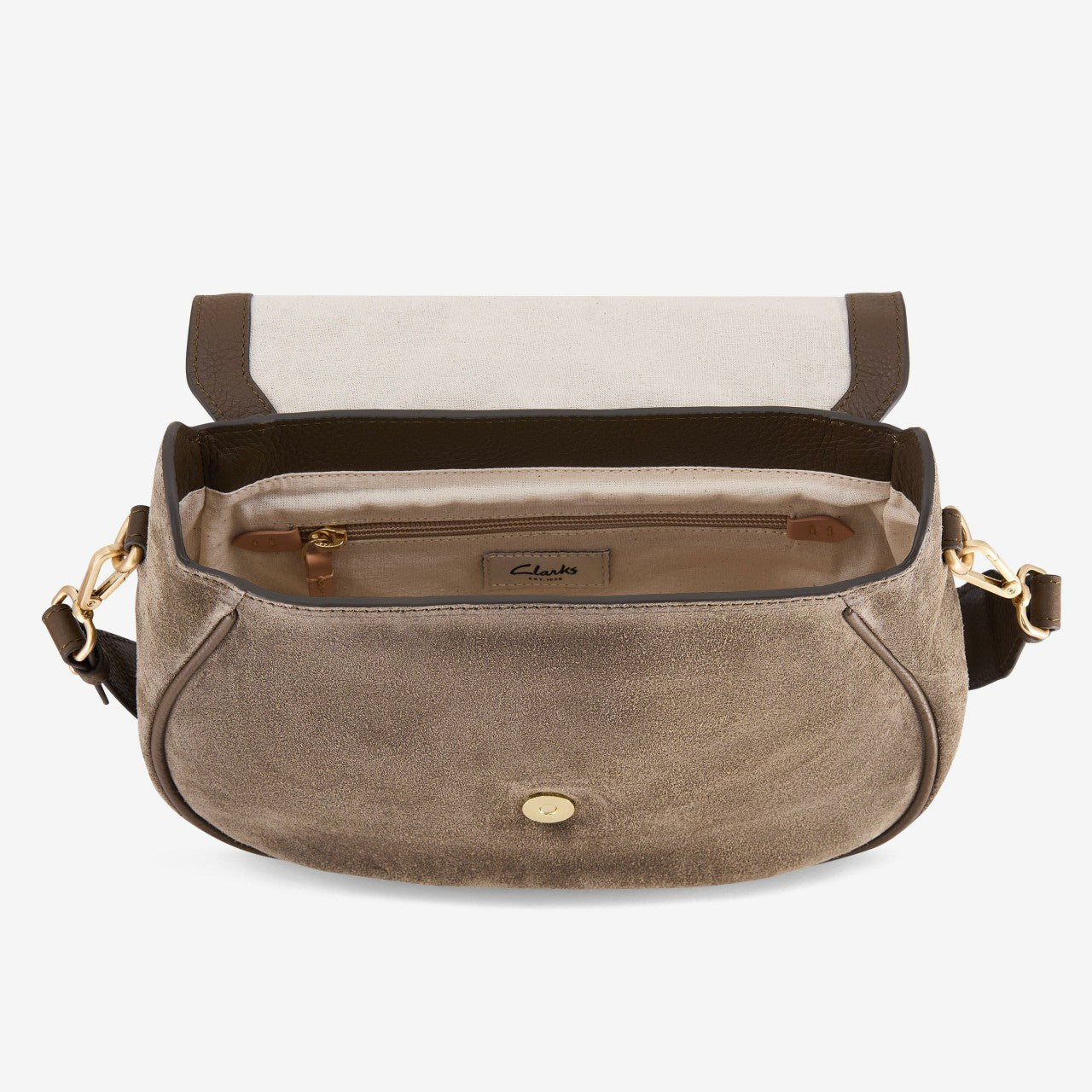 Utility Saddle Olive Suede Clarks Women