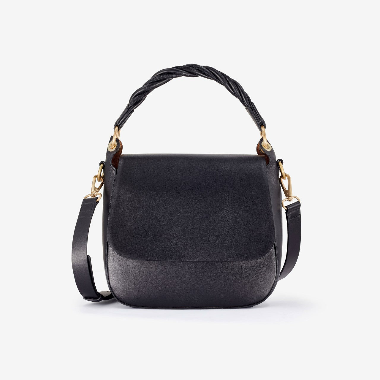 Twist Midi Black Leather Clarks Women