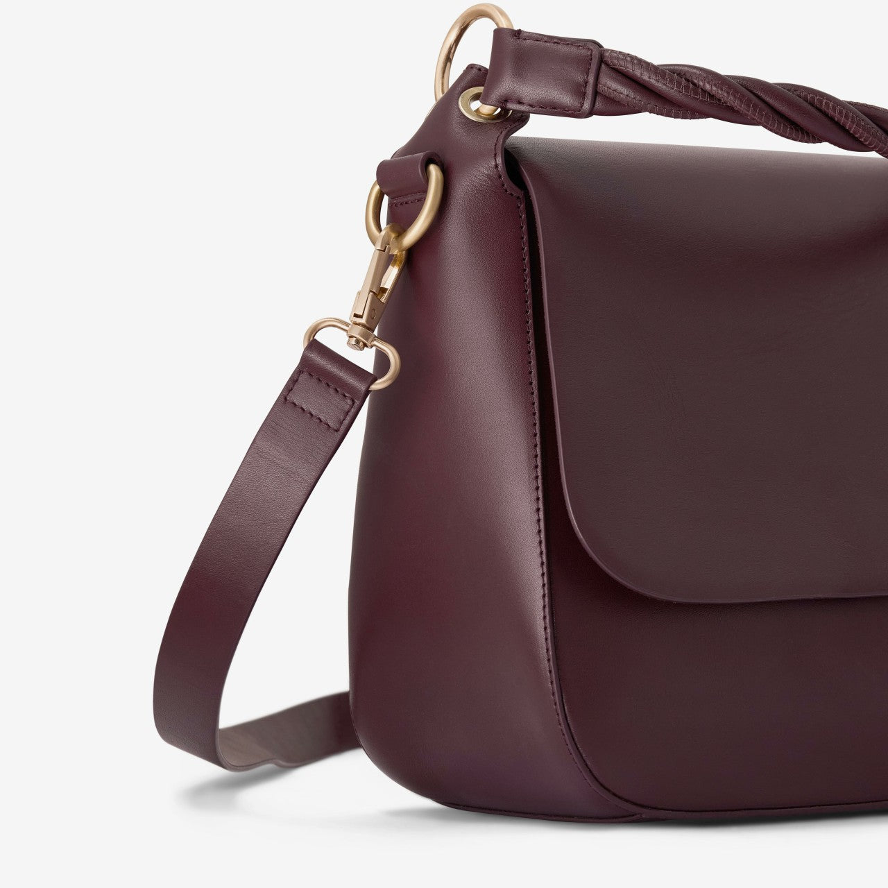 Twist Midi Burgundy Leather Clarks Women