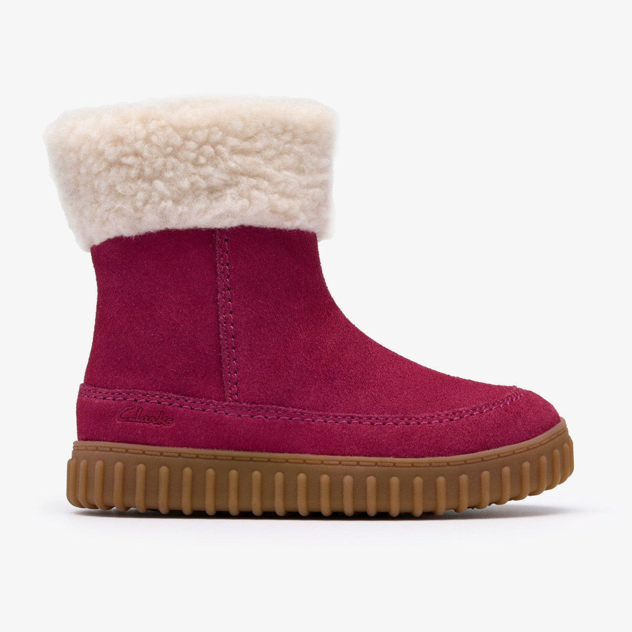 Cove Snug Toddler Berry Suede Clarks Kids
