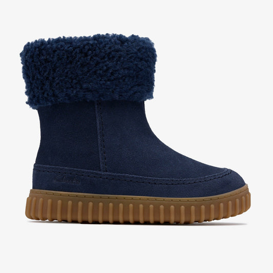 Cove Snug Toddler Navy Suede Clarks Kids