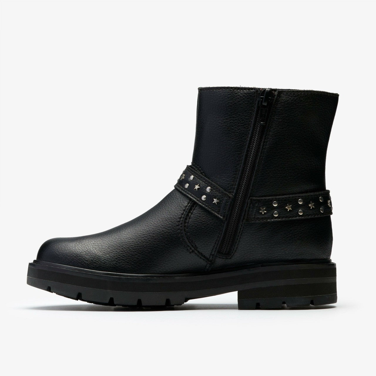 Prague Shine Kid Black Leather Clarks Kids