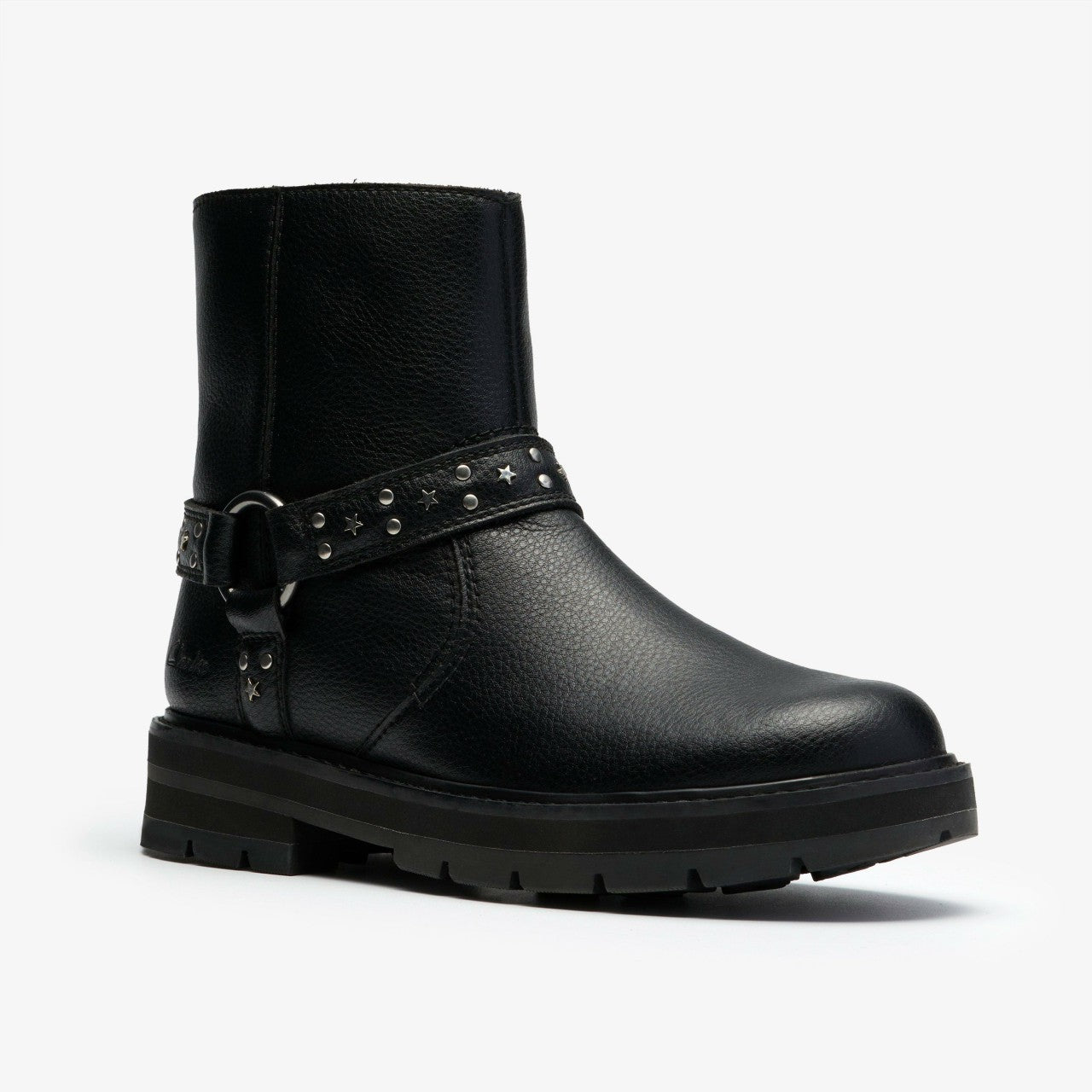 Prague Shine Kid Black Leather Clarks Kids