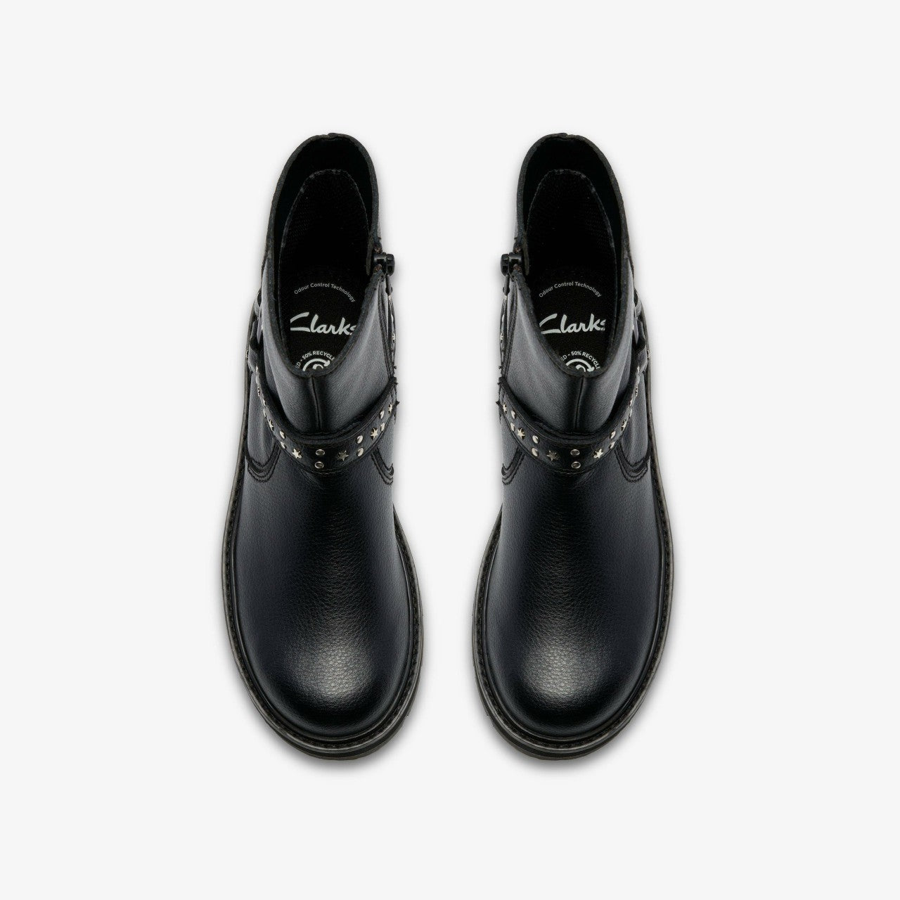 Prague Shine Kid Black Leather Clarks Kids