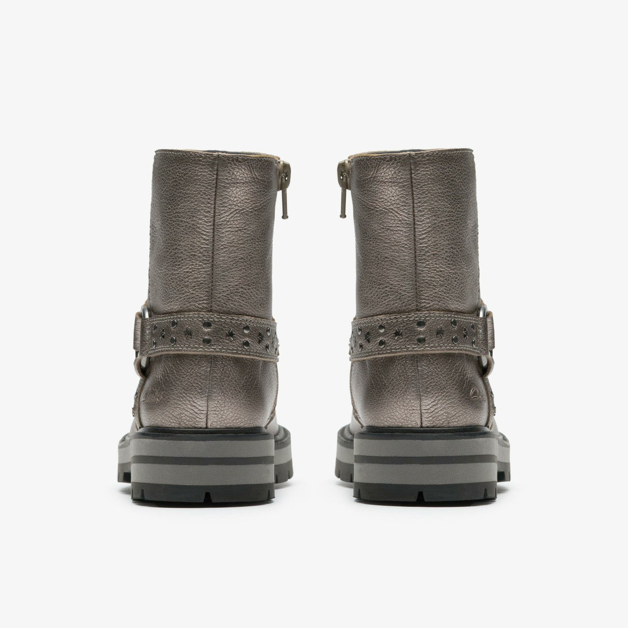 Prague Shine Kid Pewter Metallic Clarks Kids