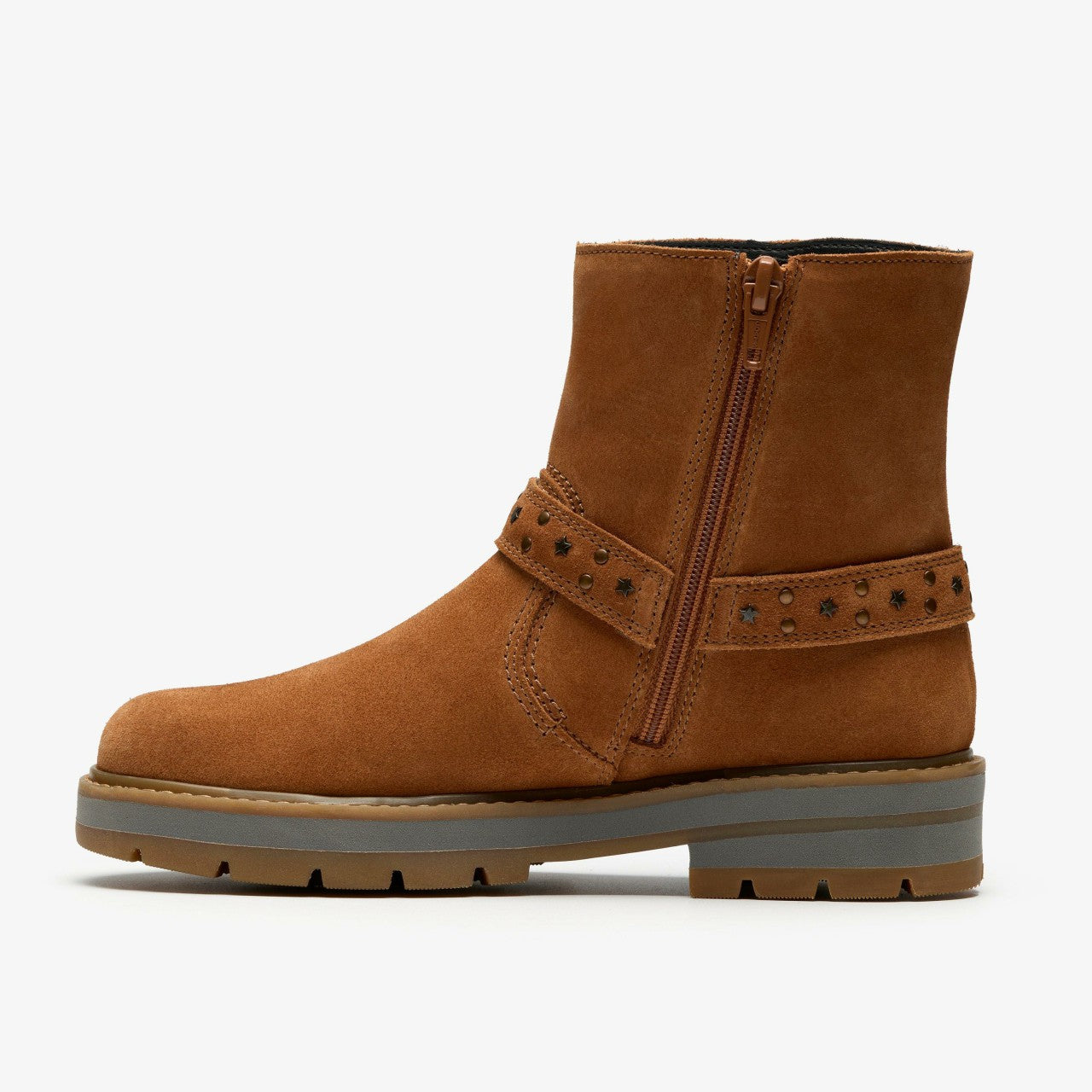 Prague Shine Kid Tan Suede Clarks Kids
