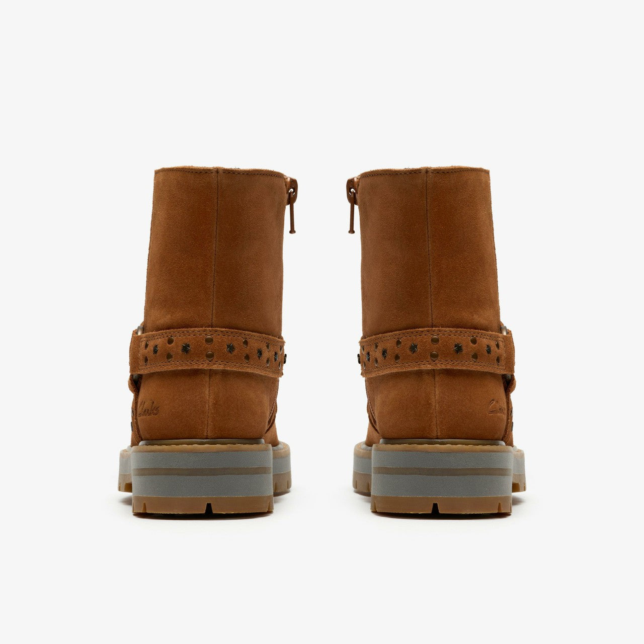 Prague Shine Kid Tan Suede Clarks Kids