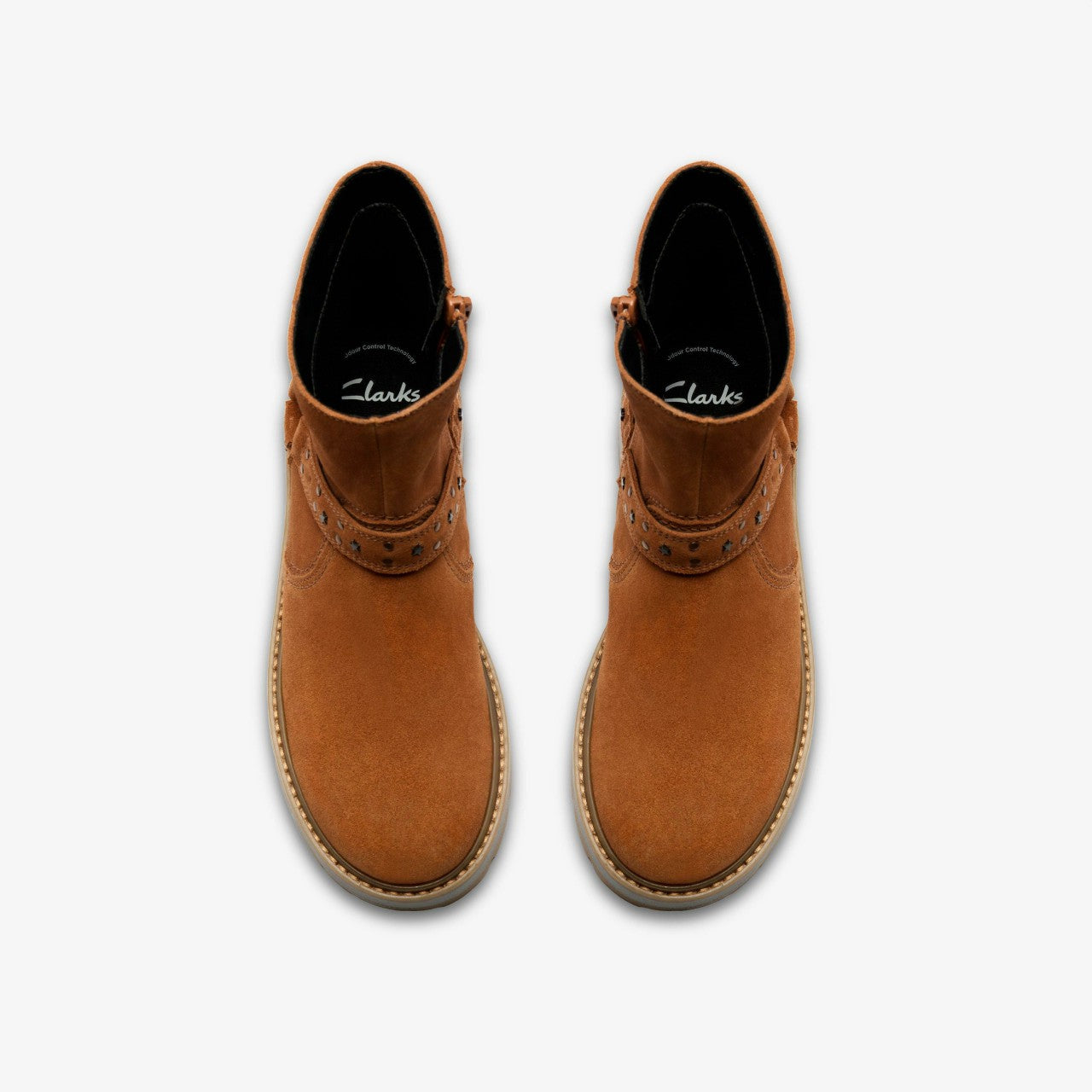 Prague Shine Kid Tan Suede Clarks Kids