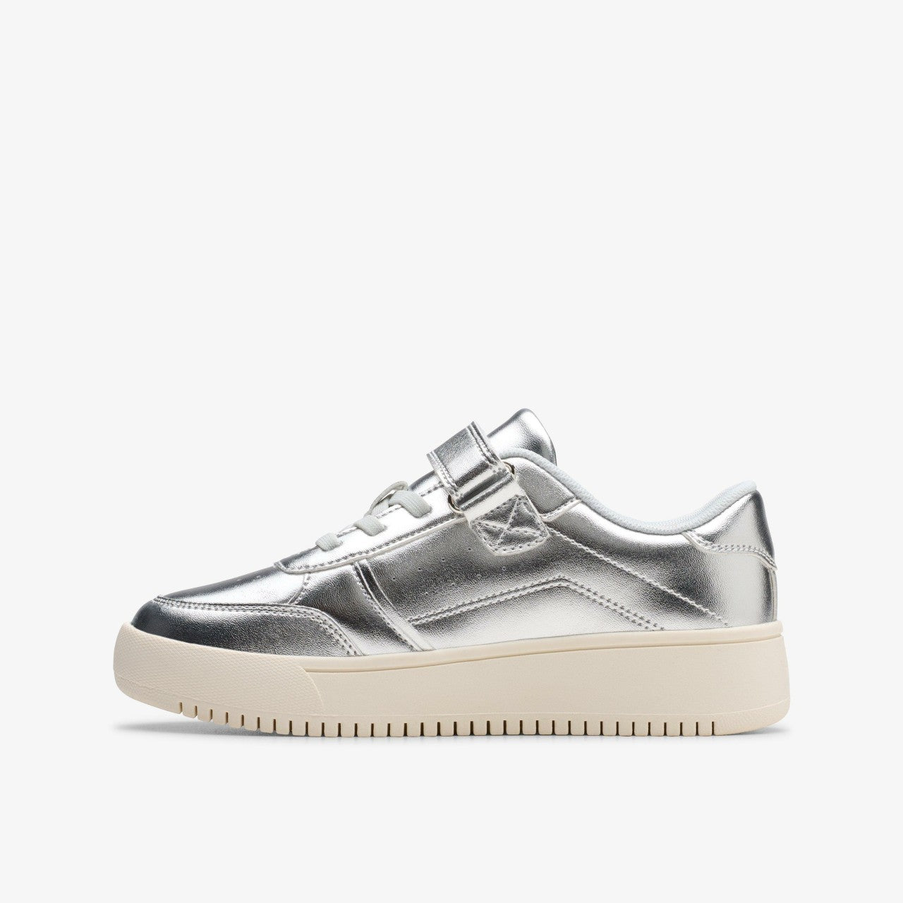 Barley Step Kid Silver Metallic Clarks Kids