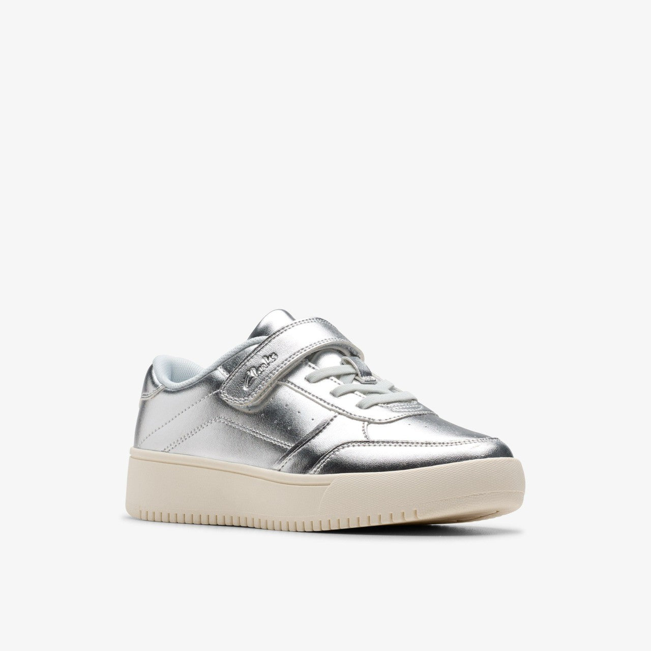Barley Step Kid Silver Metallic Clarks Kids