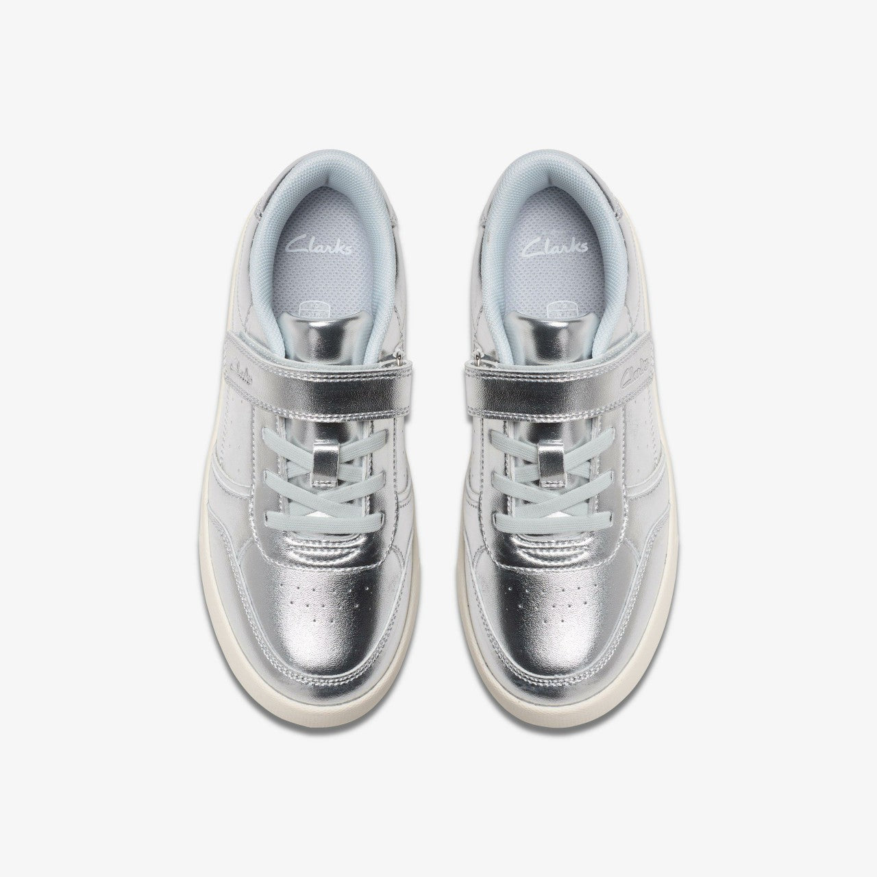 Barley Step Kid Silver Metallic Clarks Kids