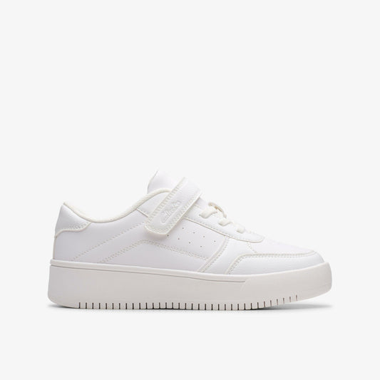 Barley Step Kid White/White Clarks Kids