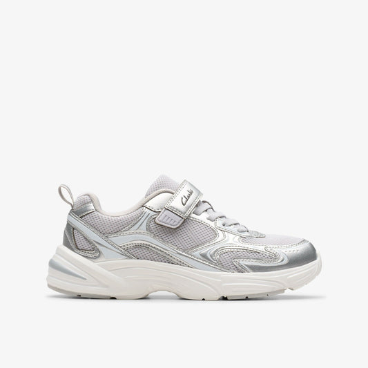 Crafton Move Kid Silver Metallic Clarks Kids