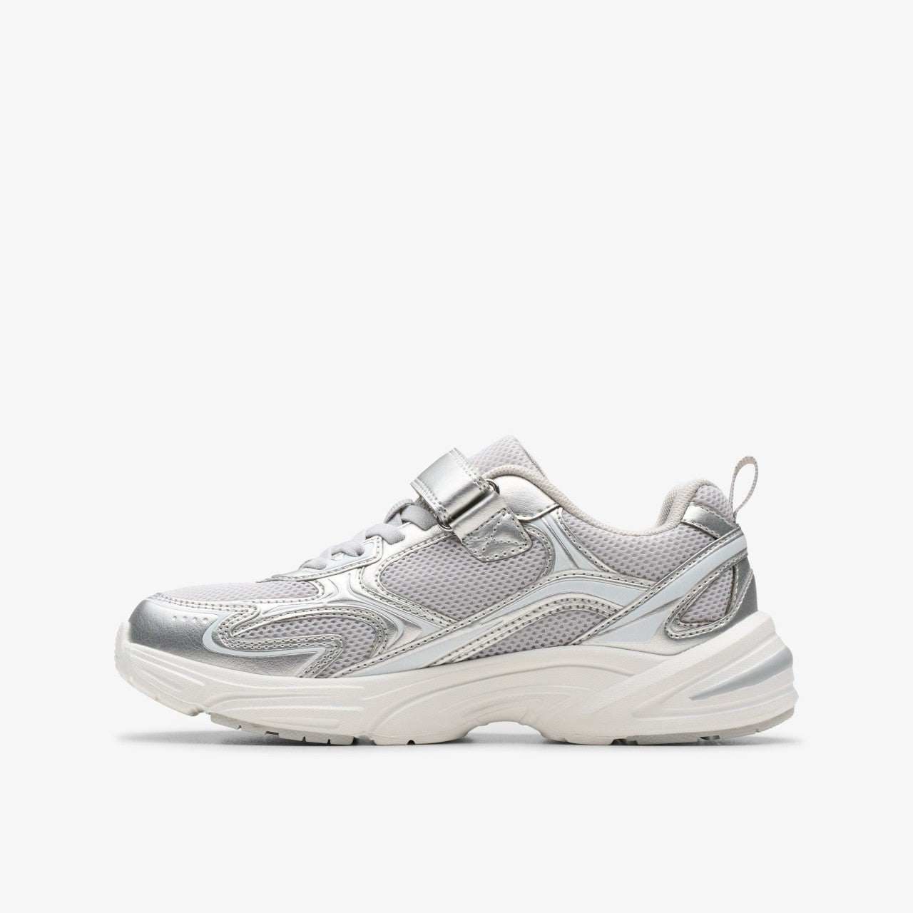 Crafton Move Kid Silver Metallic Clarks Kids