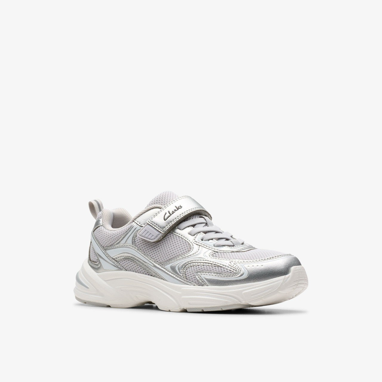 Crafton Move Kid Silver Metallic Clarks Kids