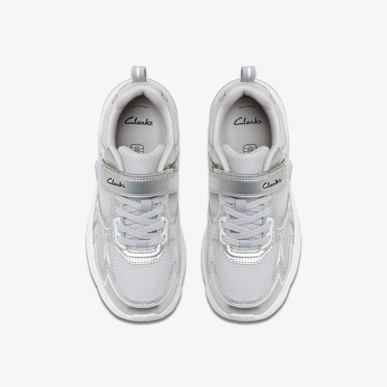 Crafton Move Kid Silver Metallic Clarks Kids