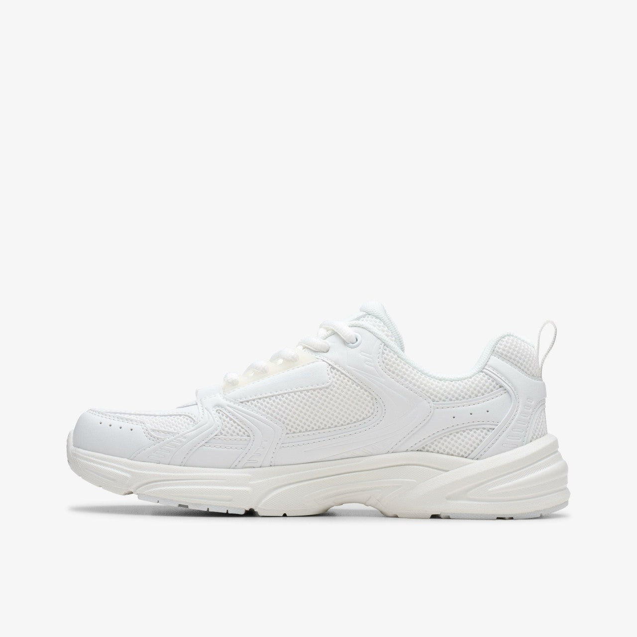 Crafton Move Youth White/White Clarks Kids