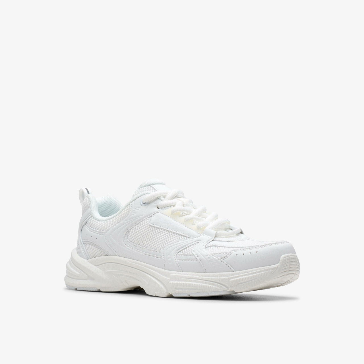 Crafton Move Youth White/White Clarks Kids