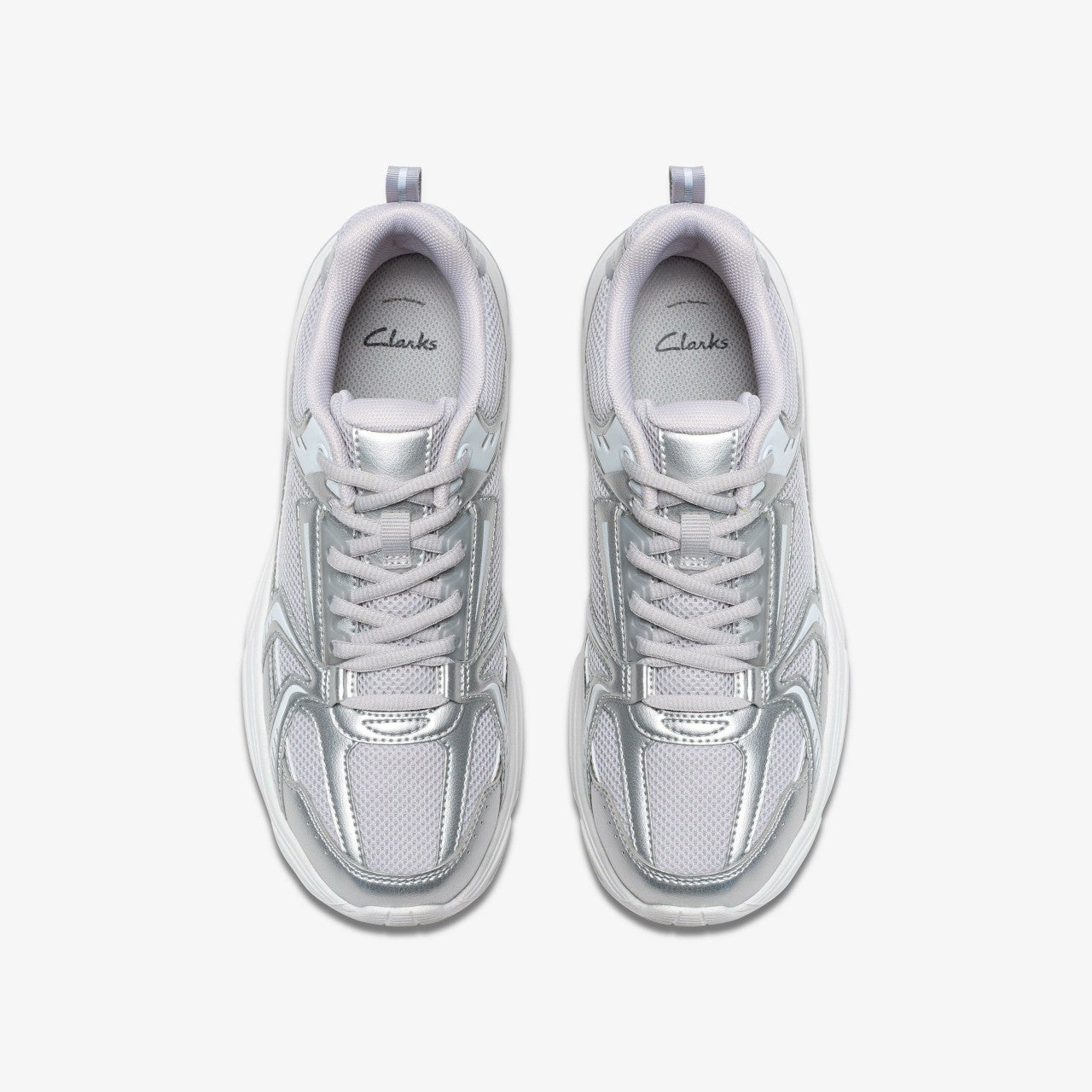 Crafton Move Youth Silver Metallic Clarks Kids