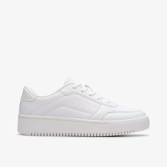 Barley Step Youth White/White Clarks Kids